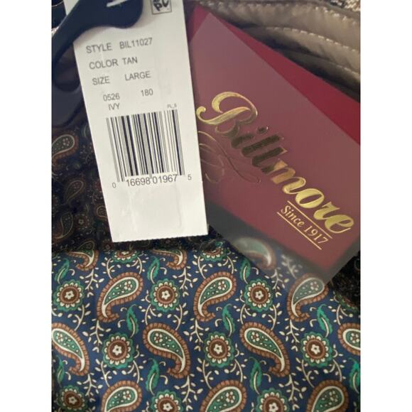 Biltmore Driver Newsboy Hat Tan Grid Large NEW - Picture 8 of 10